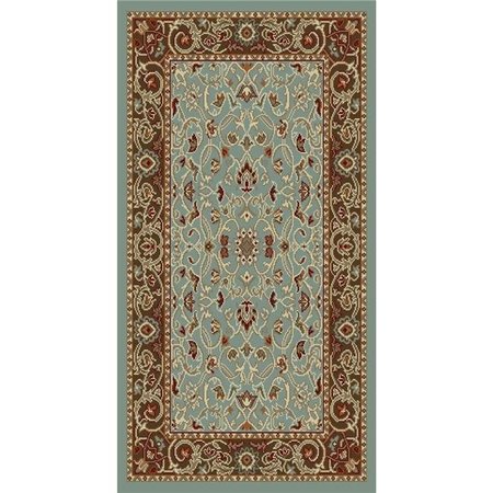CONCORD GLOBAL TRADING Concord Global 97365 5 ft. 3 in. x 7 ft. 3 in. Chester Flora - Blue 97365